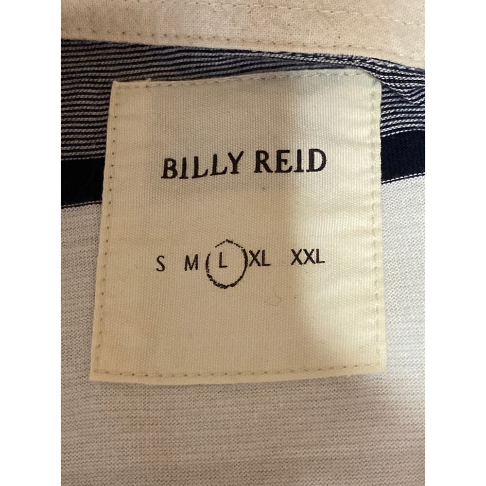 Billy Reid Mens Multicolor Striped Short Sleeve Golf Colorblock Polo Shirt Top L - Picture 5 of 6
